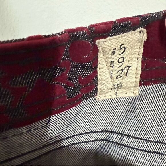Volcom Red and Gray Skinny Jeans with Bold Pattern - Picture 4 of 5